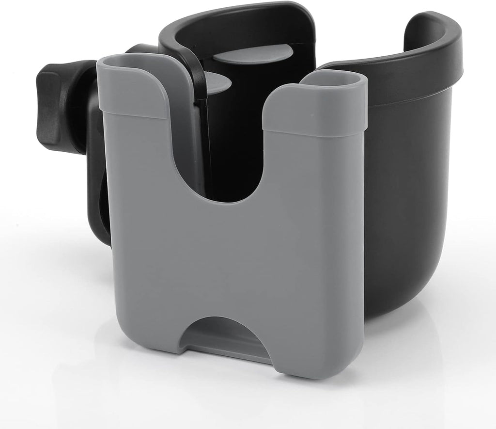 Stroller Cup Holder with Phone Holder, Bike Cup Holder, Universal Cup Holder for Uppababy Nuna Doona Strollers, 2-In-1 Cup Phone Holder for Stroller, Bike, Wheelchair, Walker, Scooter