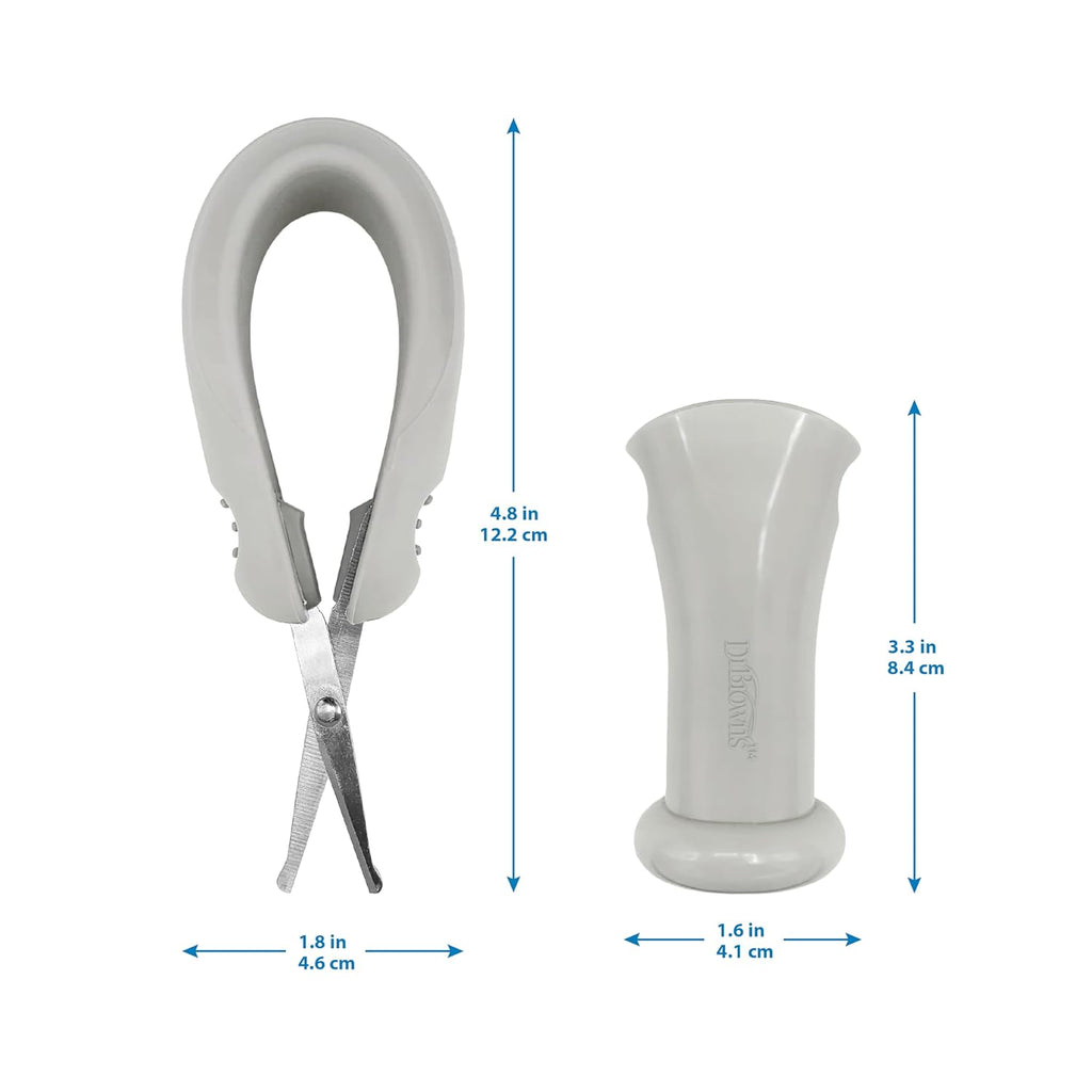 Baby Care Essentials Kit, Nail Scissors with Case, Nasal Aspirator, Cradle Cap Brush and Comb, Bpa-Free