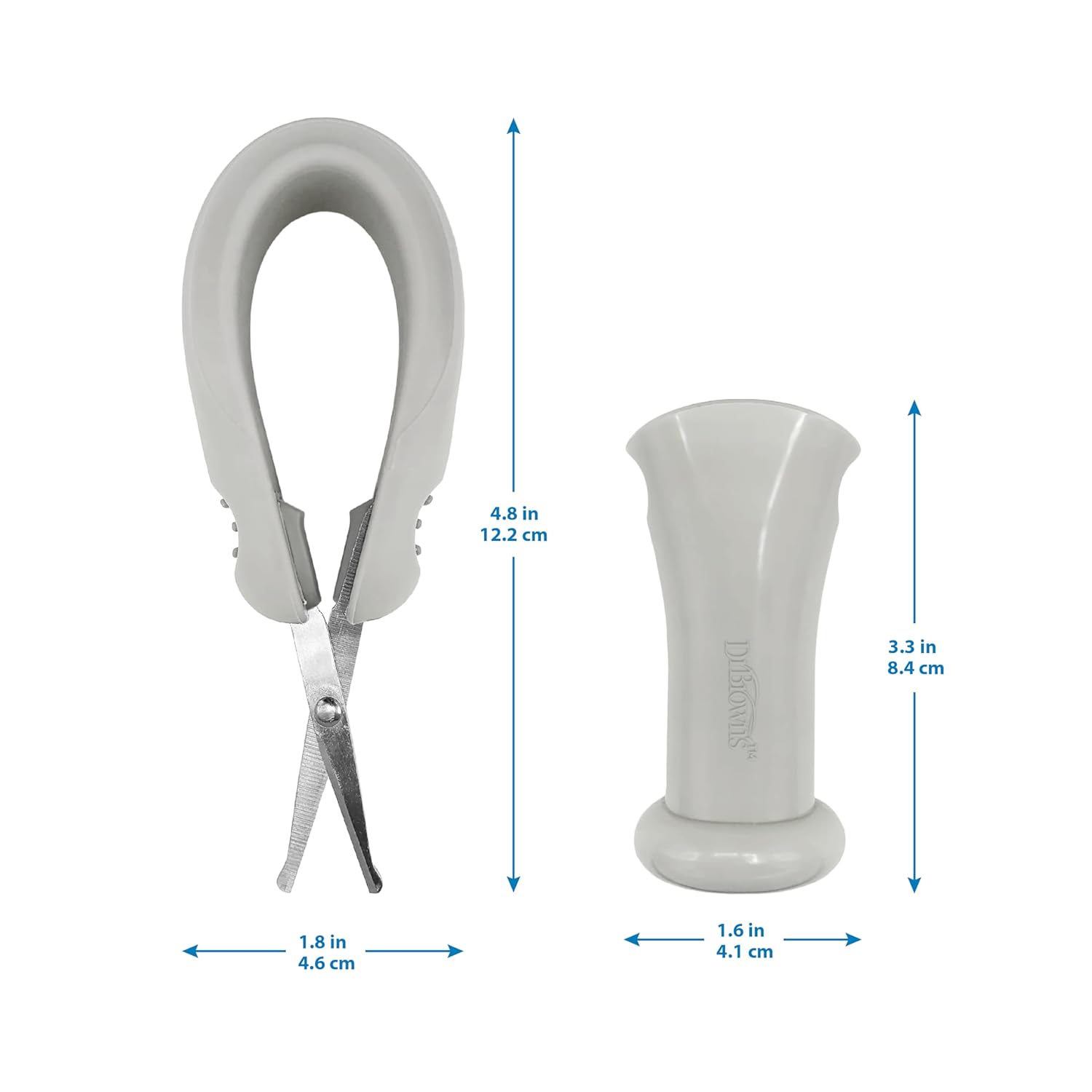 Baby Care Essentials Kit, Nail Scissors with Case, Nasal Aspirator, Cradle Cap Brush and Comb, Bpa-Free