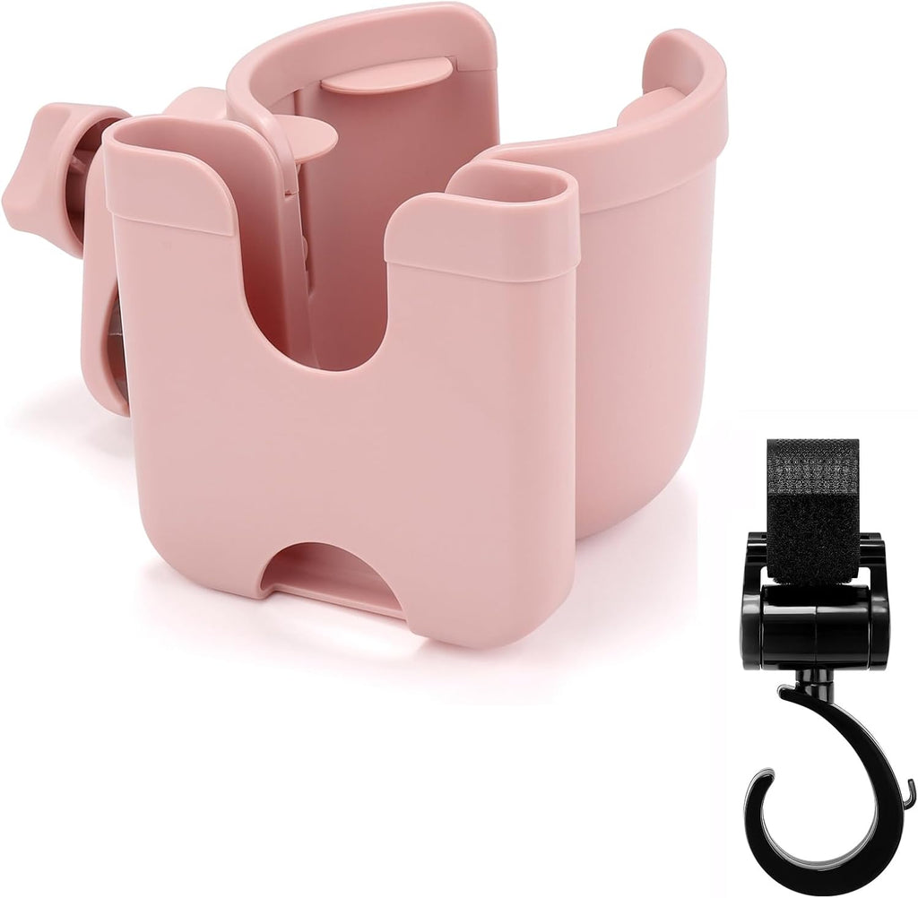 Stroller Cup Holder with Phone Holder, Bike Cup Holder, Universal Cup Holder for Uppababy Nuna Doona Strollers, 2-In-1 Cup Phone Holder for Stroller, Bike, Wheelchair, Walker, Scooter