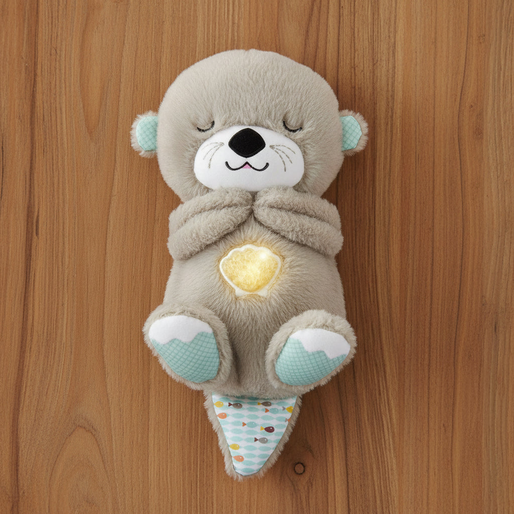 BABY Toy Soothe 'N Snuggle Otter Portable Plush Sound Machine with Music Lights & Breathing Motion for Newborns 0+ Months