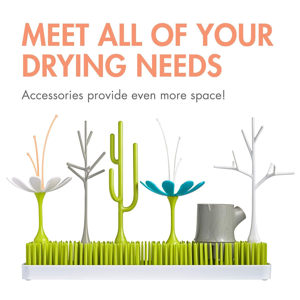 Grass Countertop Drying Rack Bundle - Includes Grass, Stem, and Twig - Capacity for 4 Baby Bottles and Baby Accessories - Baby Bottle-Feeding Supplies - 9.5 X 9.5 X 3