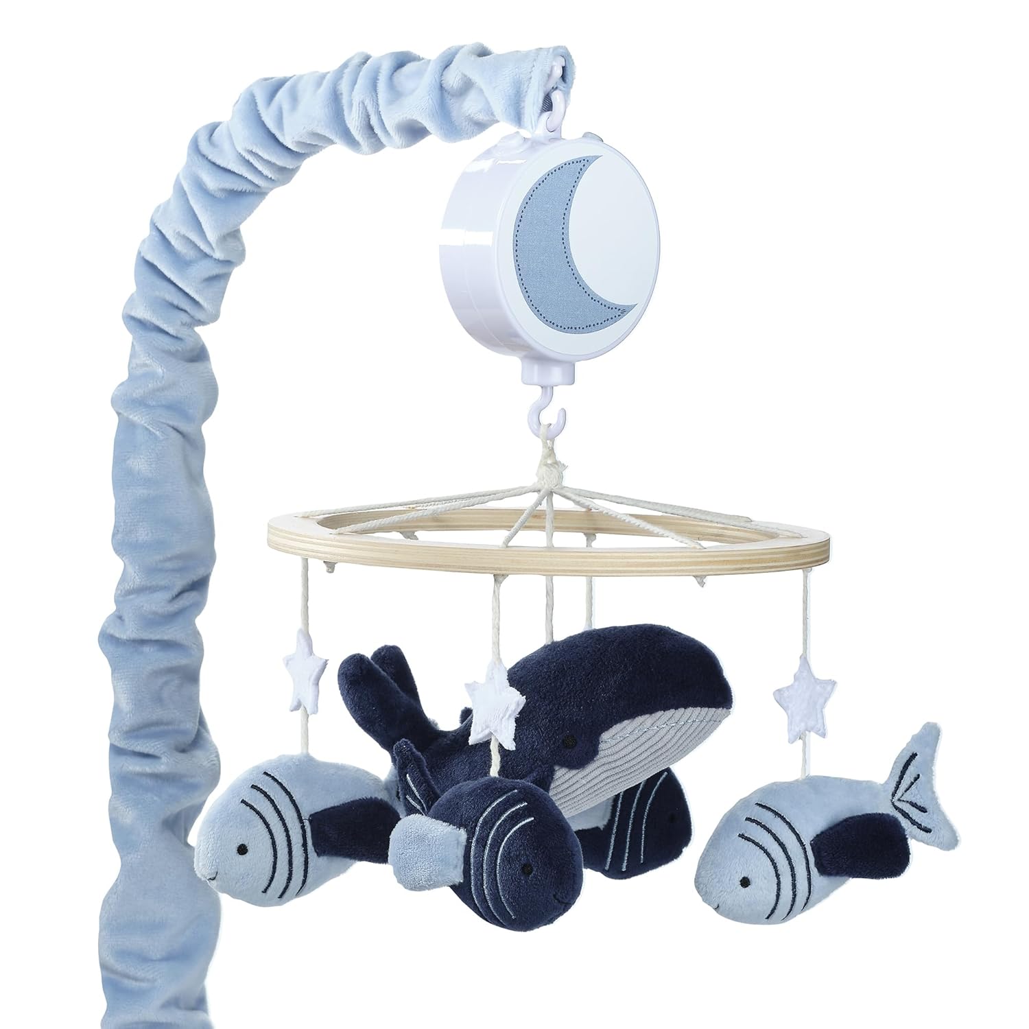 Jungle Safari Musical Baby Crib Mobile - Gray, Beige, White, Animals