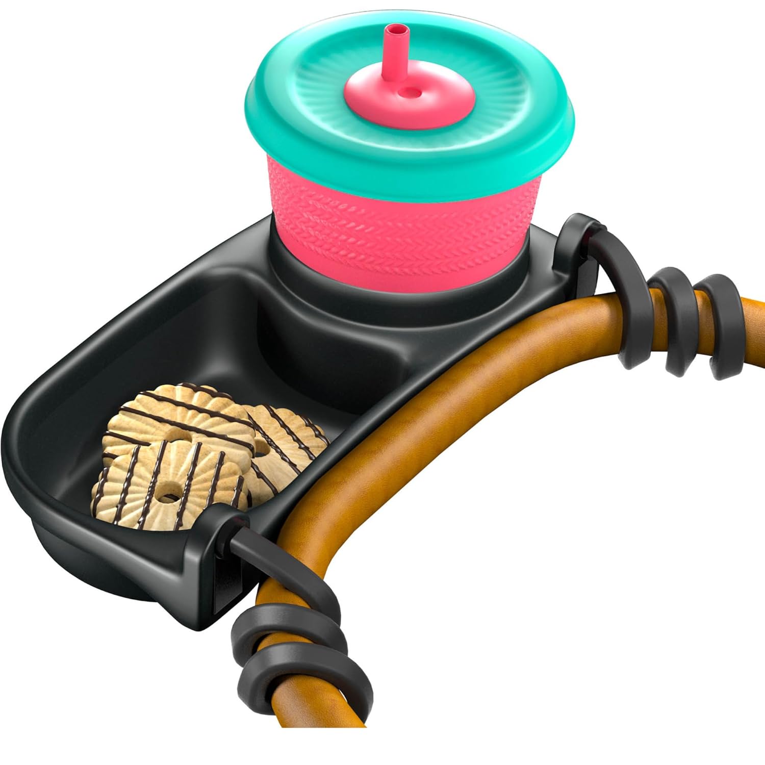 Universal Stroller Snack Tray | Compatible with Nuna Mockingbird Bugaboo Uppababy | Stroller Bumper Bar Tray Attachment with Cup Holder | Baby Toddler Disneyland Essentials Stroller Accessories