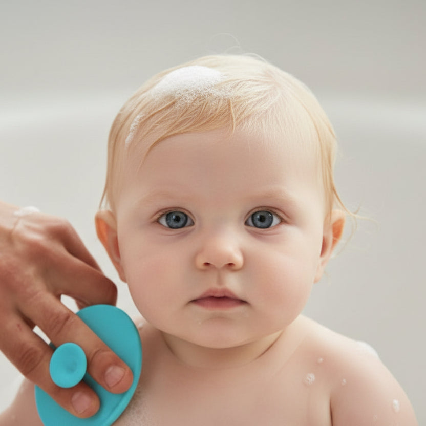 Dermafrida the Skinsoother Baby Bath Brush, Cradle Cap Brush for Babies, Baby Essential for Dry Skin, Cradle Cap Treatment and Eczema, 2 Pack