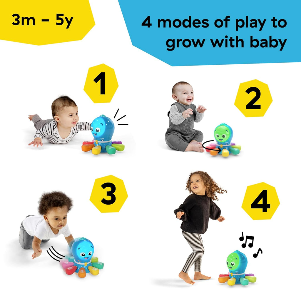 Ocean Explorers Go Opus Go 4-In-1 Crawl & Chase Activity Learning Toy, Music and Lights, Ages 3 Months to 5 Years