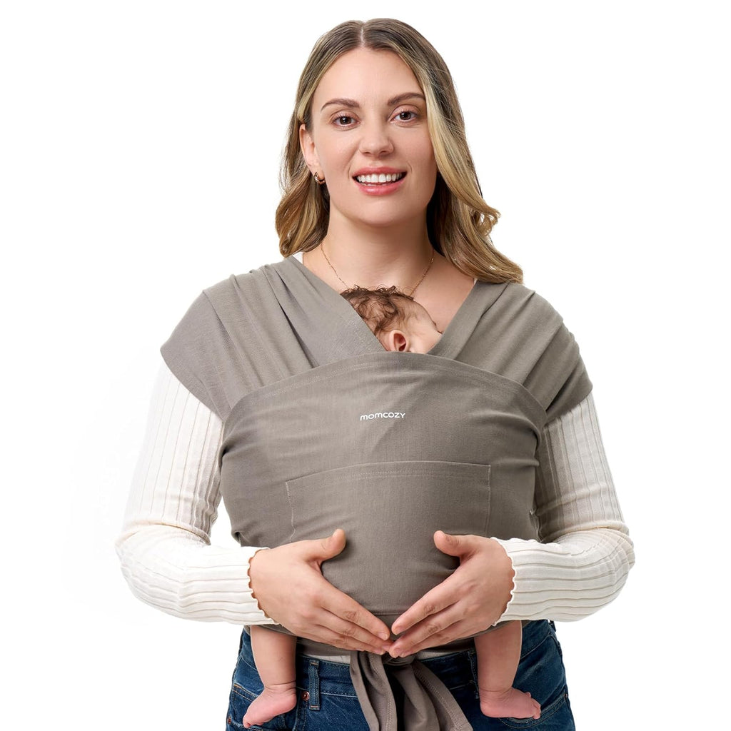 Baby Wrap Carrier, Easy to Wear Infant Carrier Slings, Lightweight Hands Free Baby Sling, Adjustable Baby Carriers for Newborn to Toddler 8-35 Lbs, Black