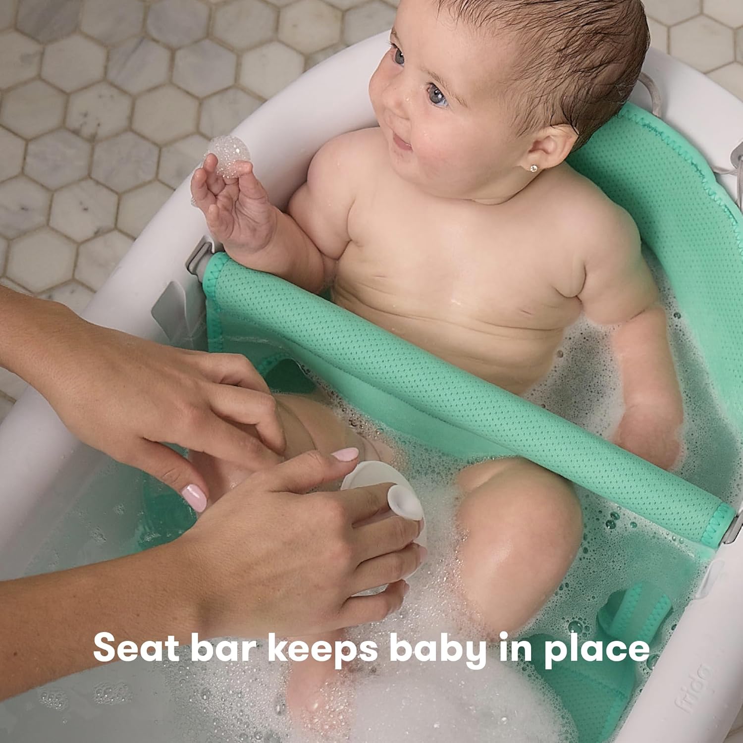 4-In-1 Grow-With-Me Baby Bathtub, Baby Tub for Newborns to Toddler with Removable Bath Seat & Backrest for Bath Support in Tub