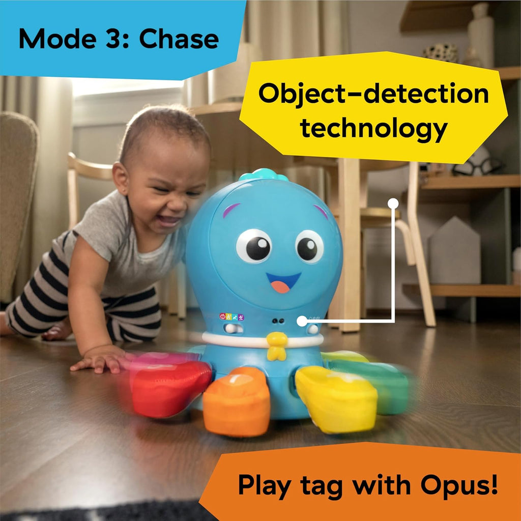 Ocean Explorers Go Opus Go 4-In-1 Crawl & Chase Activity Learning Toy, Music and Lights, Ages 3 Months to 5 Years