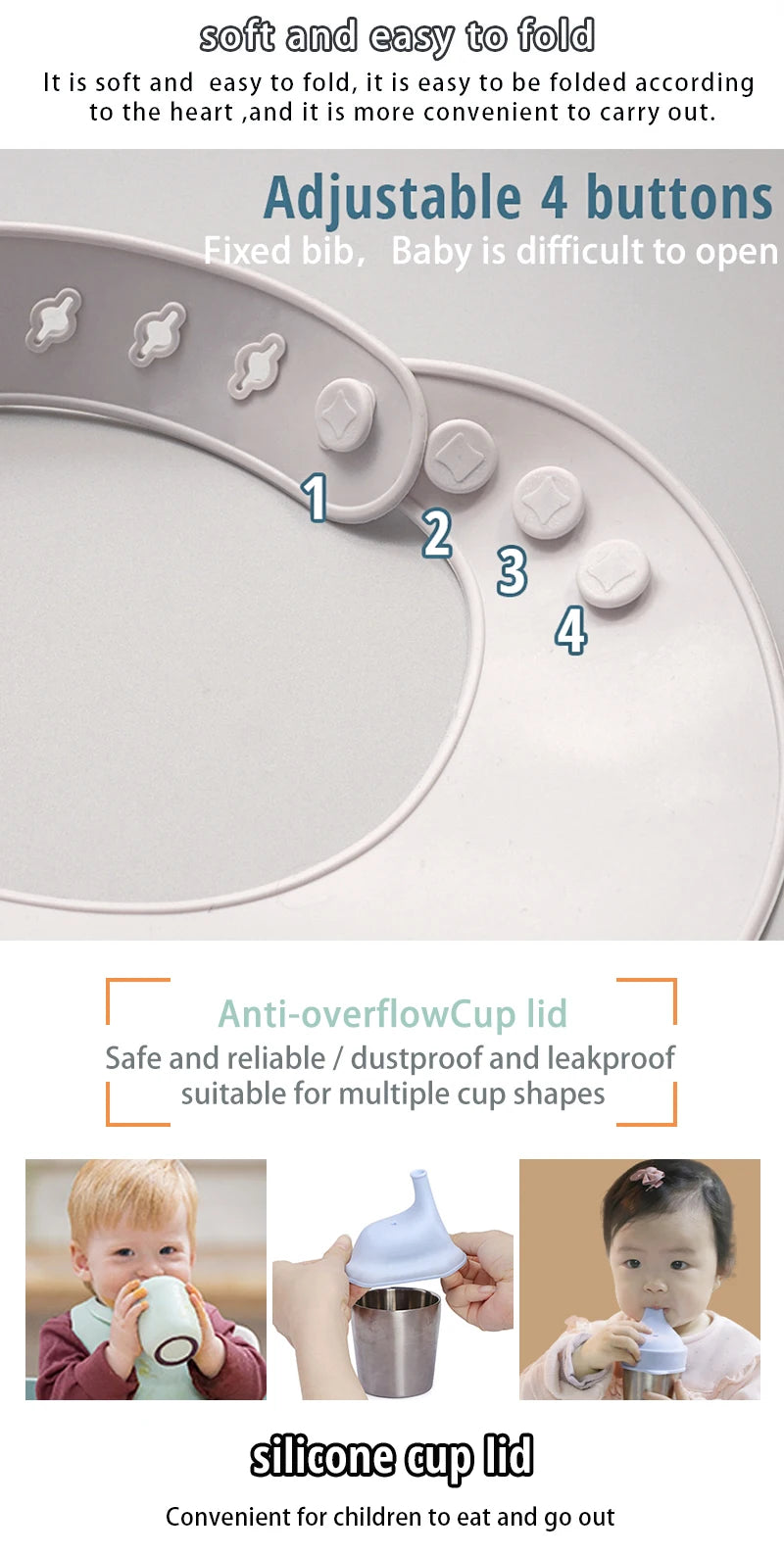 Everyday Silicone Bib: Soft, Waterproof & Mess-Proof