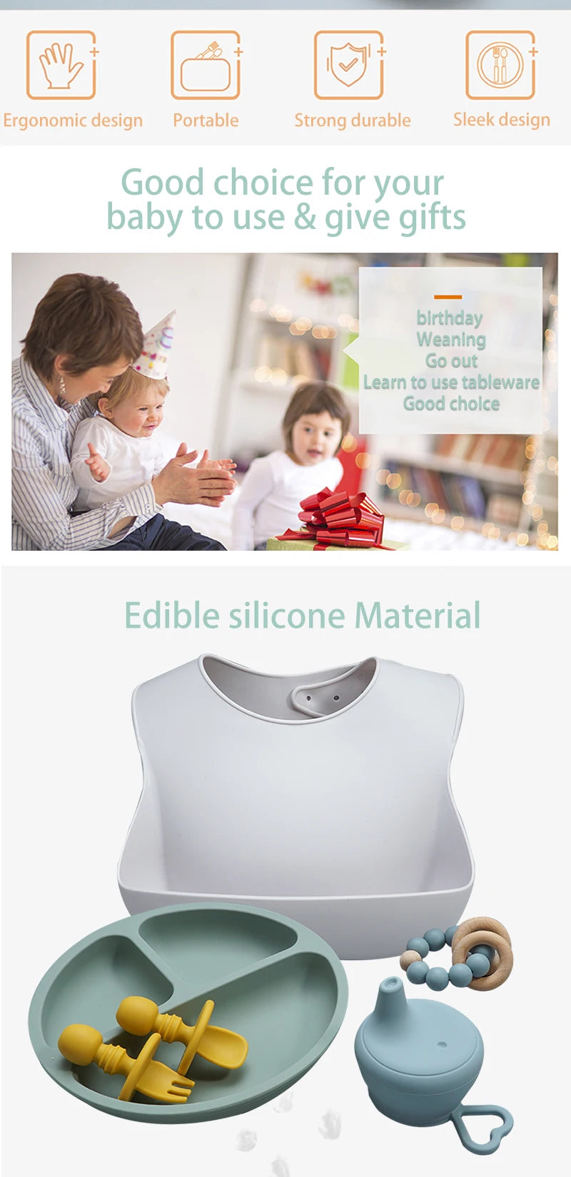 Everyday Silicone Bib: Soft, Waterproof & Mess-Proof
