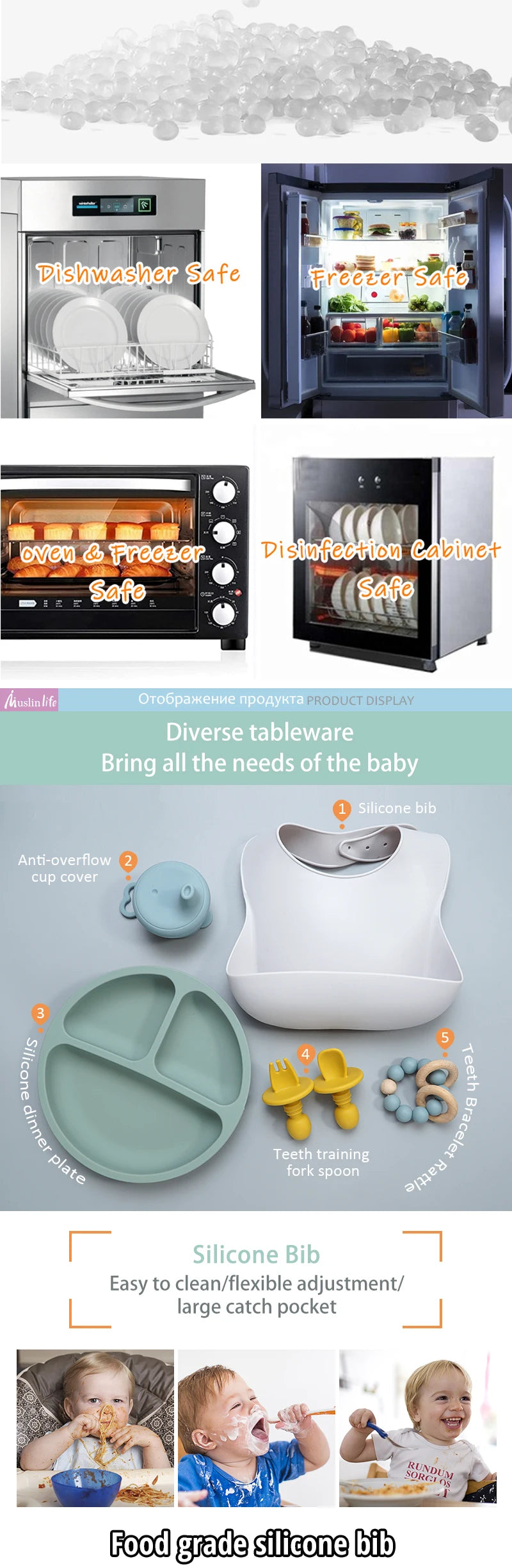 Everyday Silicone Bib: Soft, Waterproof & Mess-Proof