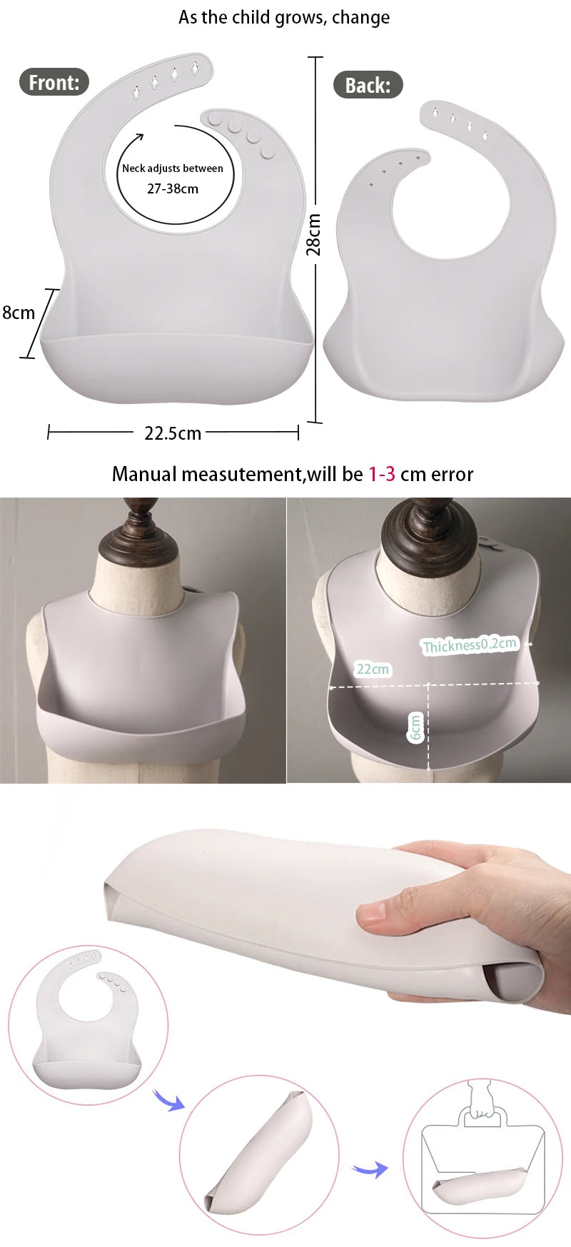 Everyday Silicone Bib: Soft, Waterproof & Mess-Proof