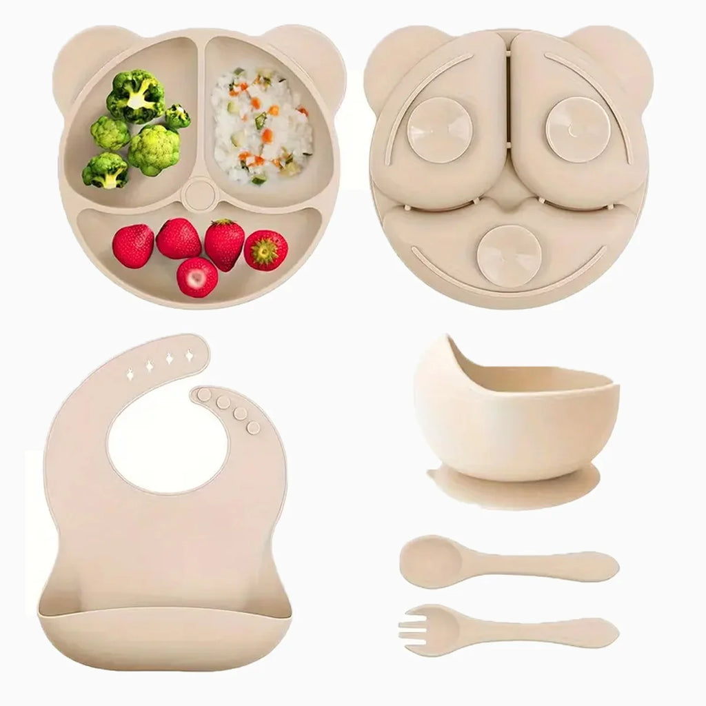 Geometric Silicone Mealtime Set: Modern Essentials for First Bites