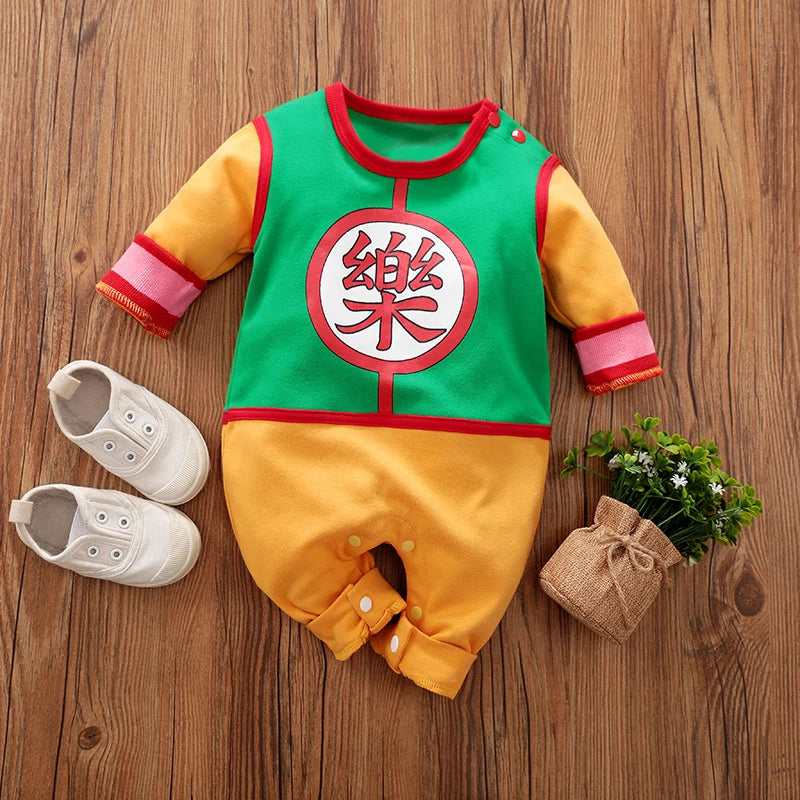 Baby Boys Long Sleeve Cotton Cartoon Cosplay Outfit Onesie