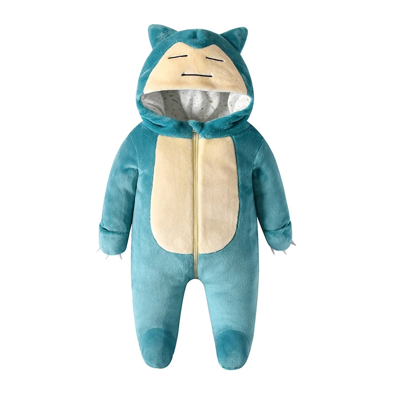 Mono de bebé de peluche ultra suave de Snorlax de dibujos animados