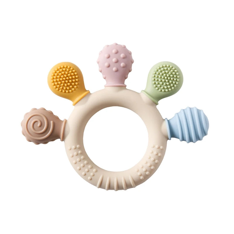 Silicone Teething Ring | Gentle Sensory Soother for 0-12 Months