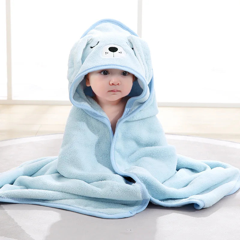 The Cuddly Hooded Wrap: Ultra-Soft Cartoon Bath & Sleep Towel