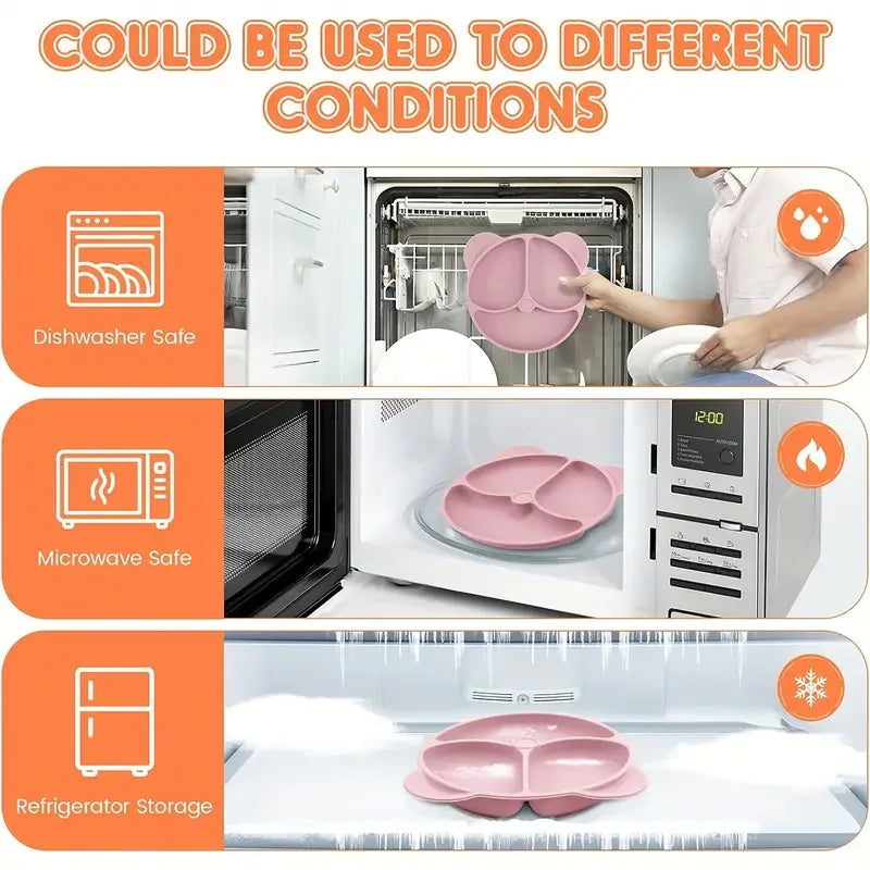 Geometric Silicone Mealtime Set: Modern Essentials for First Bites