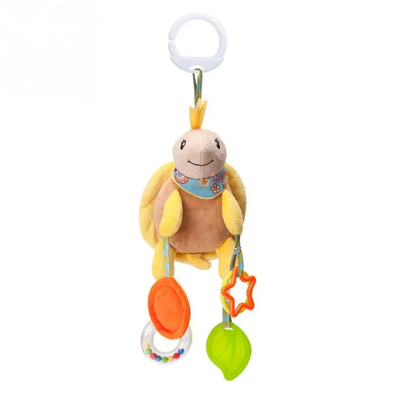 Animal Plush Hanging Rattle & Sensory Stroller Toy | Educational Infant Mobile