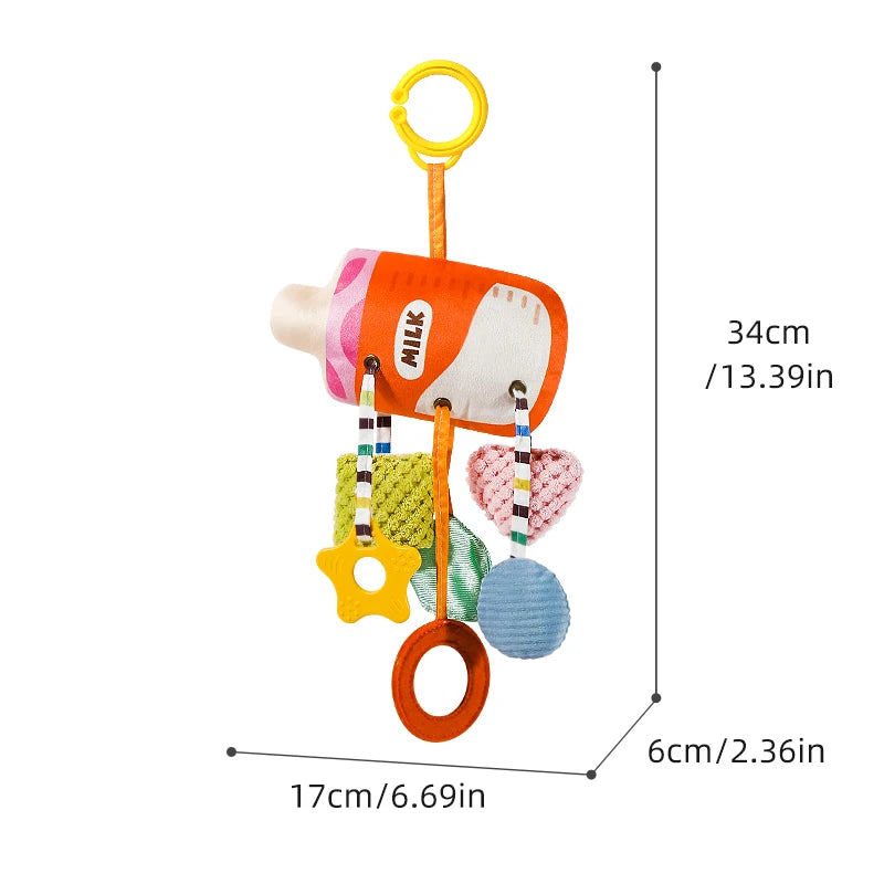 Barra de actividades musicales multisensoriales | Mordedor y sonajero de viaje universal