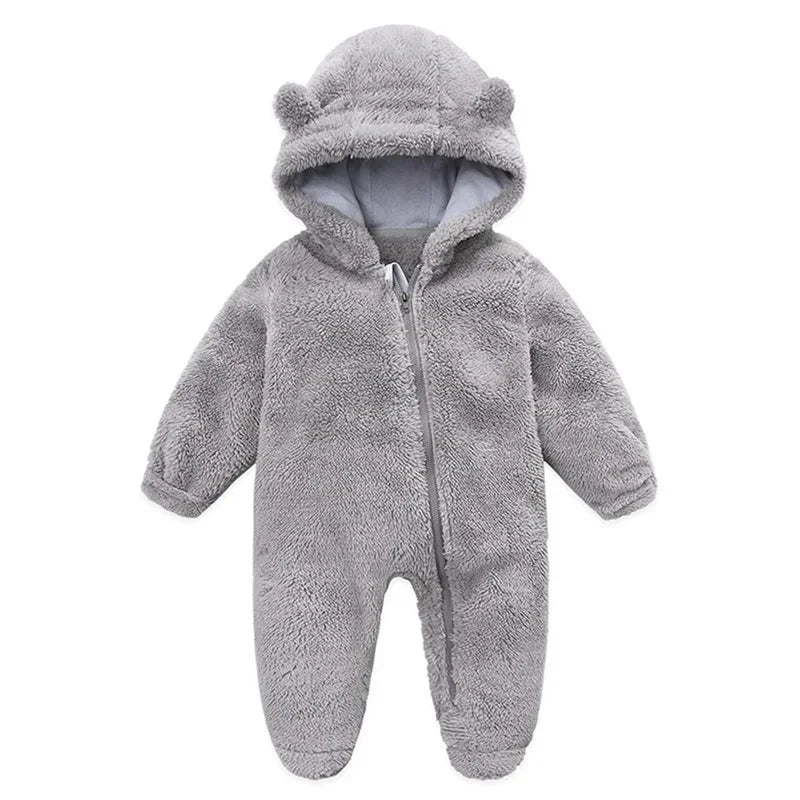 Cloud-Fleece Hooded Romper