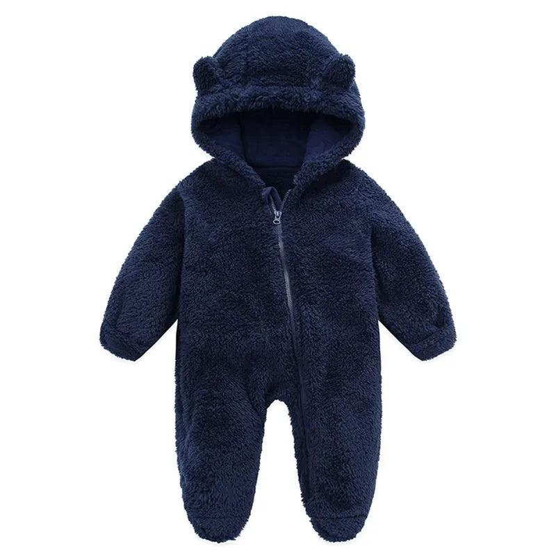 Cloud-Fleece Hooded Romper