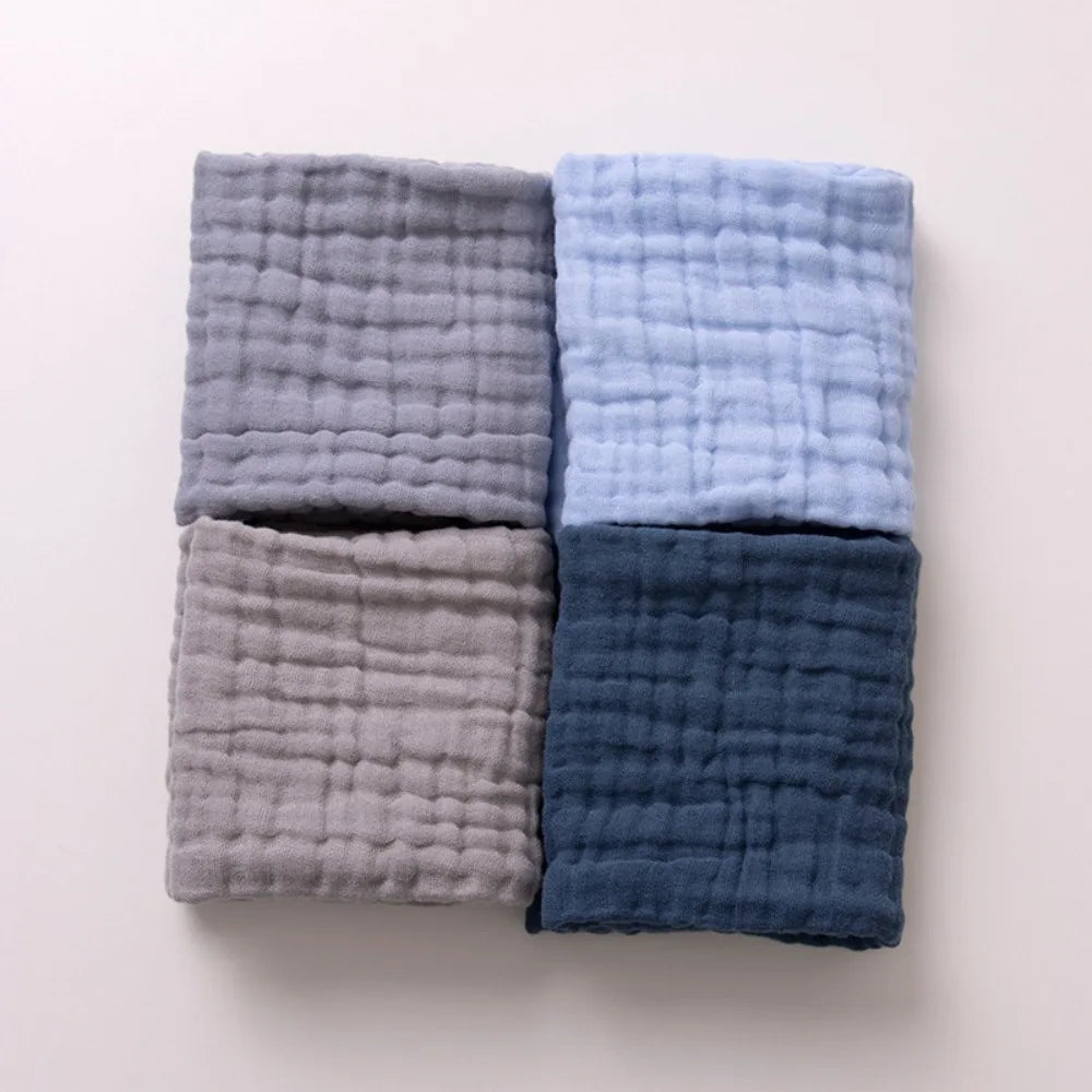 6-Layer Muslin Cotton Burp Cloths | 3-Piece Essential Set
