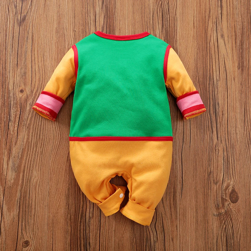 Baby Boys Long Sleeve Cotton Cartoon Cosplay Outfit Onesie