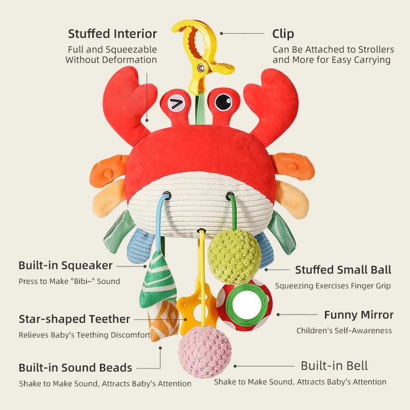 Multi-Sensory Musical Activity Bar | Universal Travel Teether & Rattle Toy
