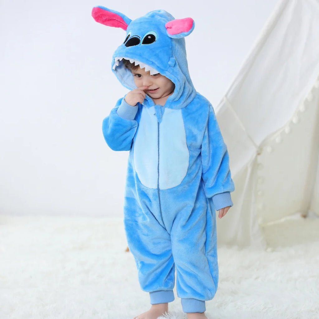 The Galaxy-Stitch Plush Romper: Ultra-Soft Character Jumpsuit