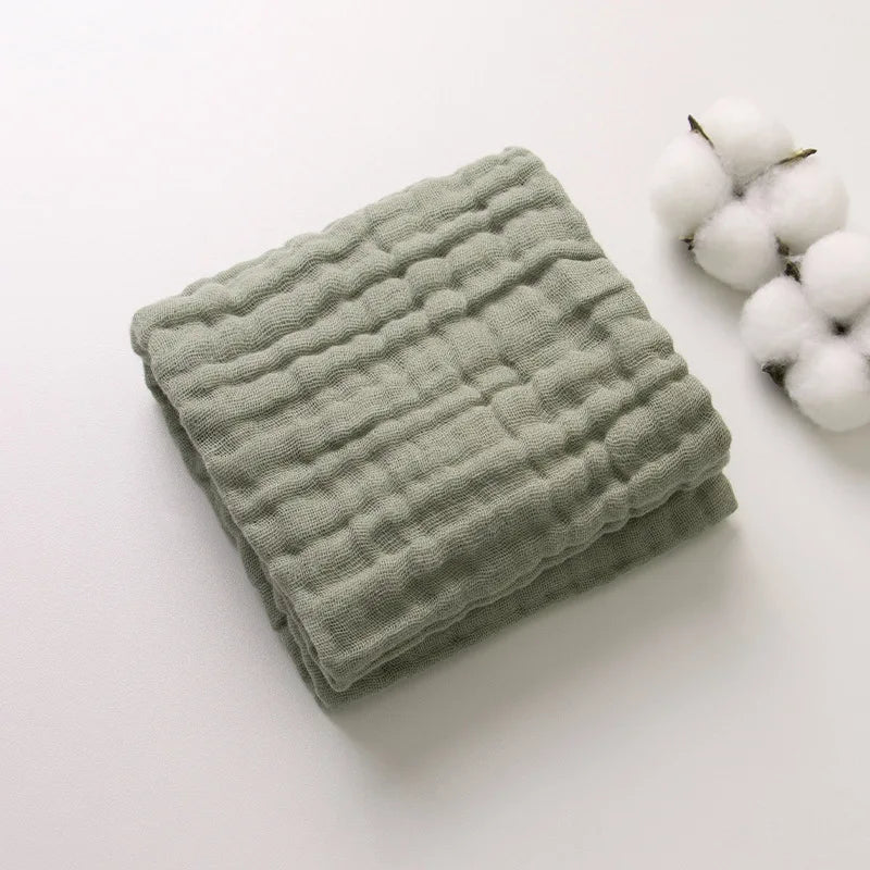 6-Layer Muslin Cotton Burp Cloths | 3-Piece Essential Set