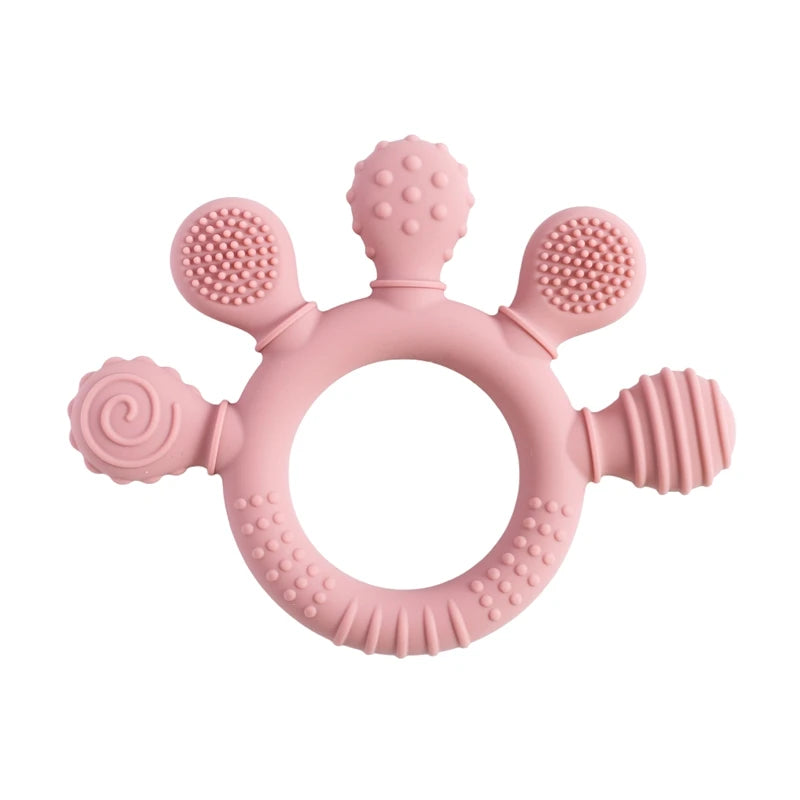 Silicone Teething Ring | Gentle Sensory Soother for 0-12 Months
