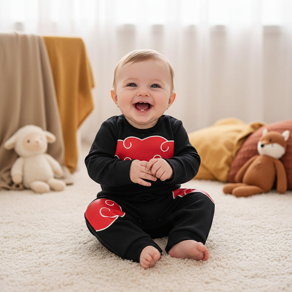 Anime O-Neck Long-Sleeved Newborns Baby Onesie