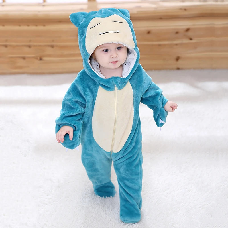 Baby Romper Cartoon Snorlax  Ultra-Plush Onesie