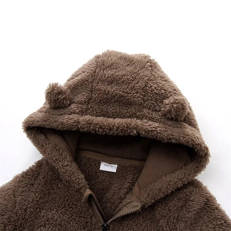 Mono con capucha de vellón de nubes