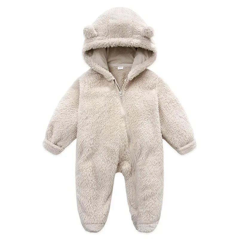 Cloud-Fleece Hooded Romper