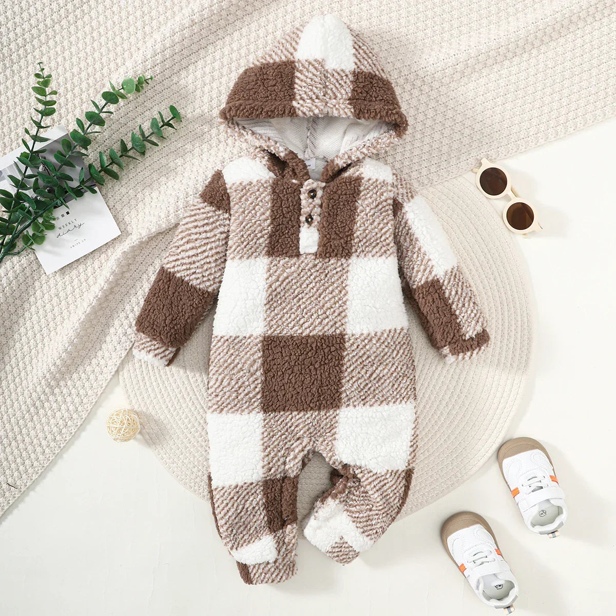 Mountain Cabin Hooded Onesie