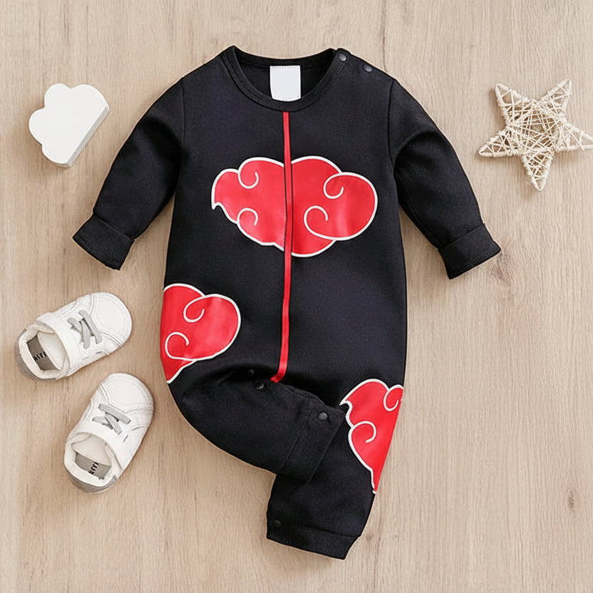 Anime O-Neck Long-Sleeved Newborns Baby Onesie
