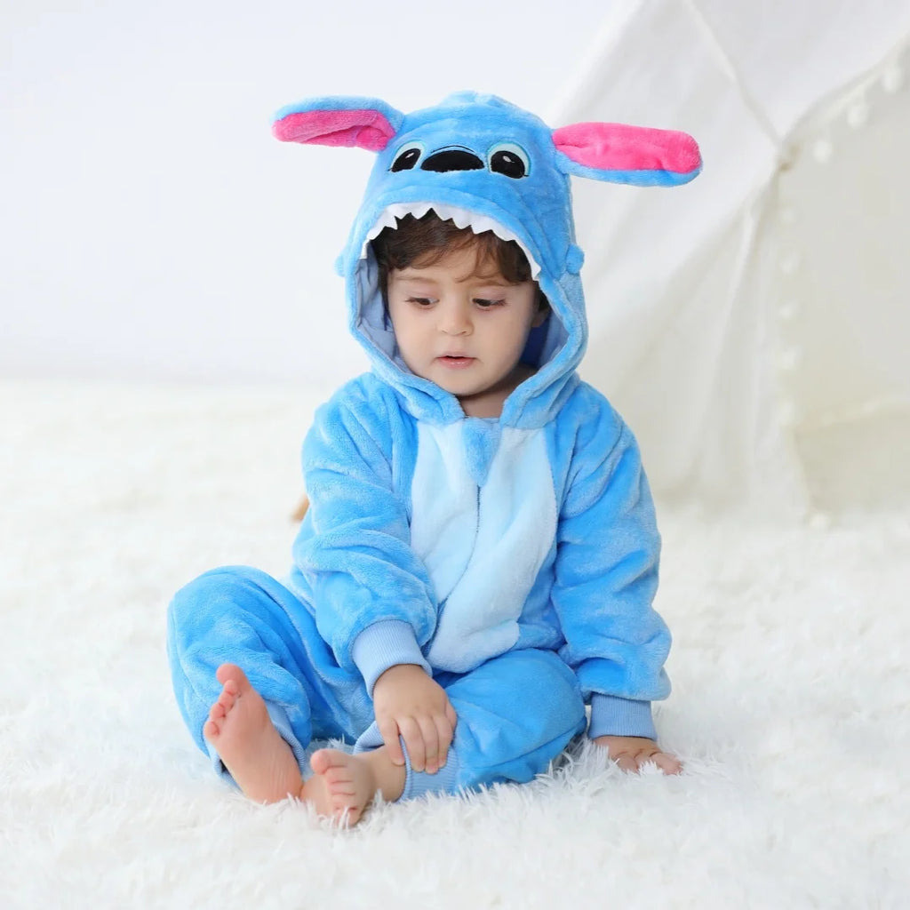 The Galaxy-Stitch Plush Romper: Ultra-Soft Character Jumpsuit