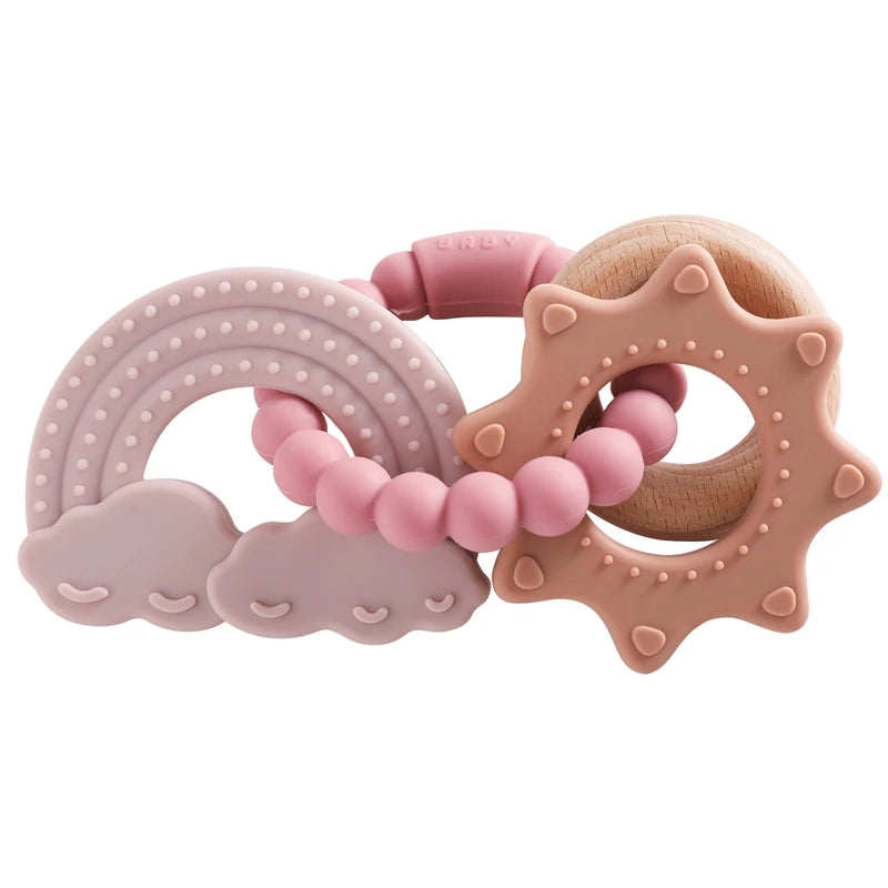 Planet-Theme Silicone Teething Bracelet | 360° Sensory Reach & Molar Relief