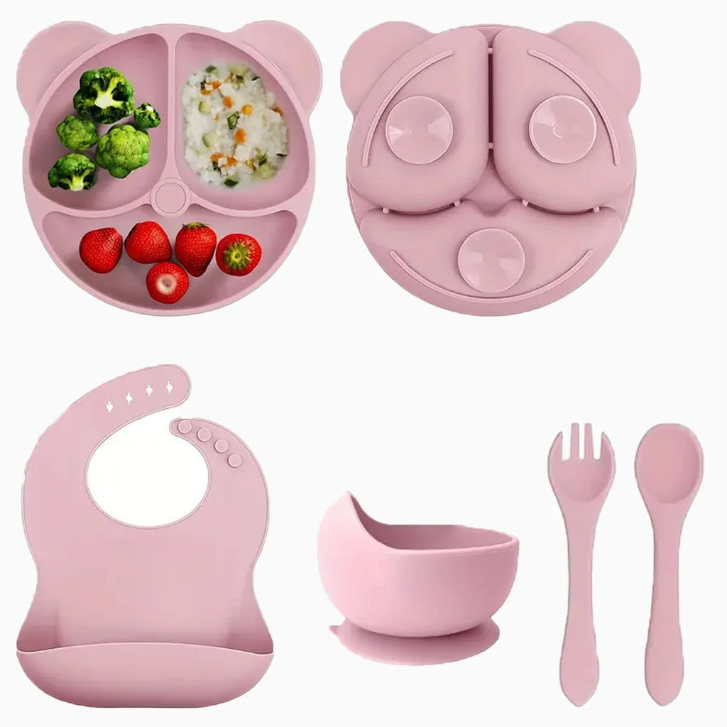 Geometric Silicone Mealtime Set: Modern Essentials for First Bites