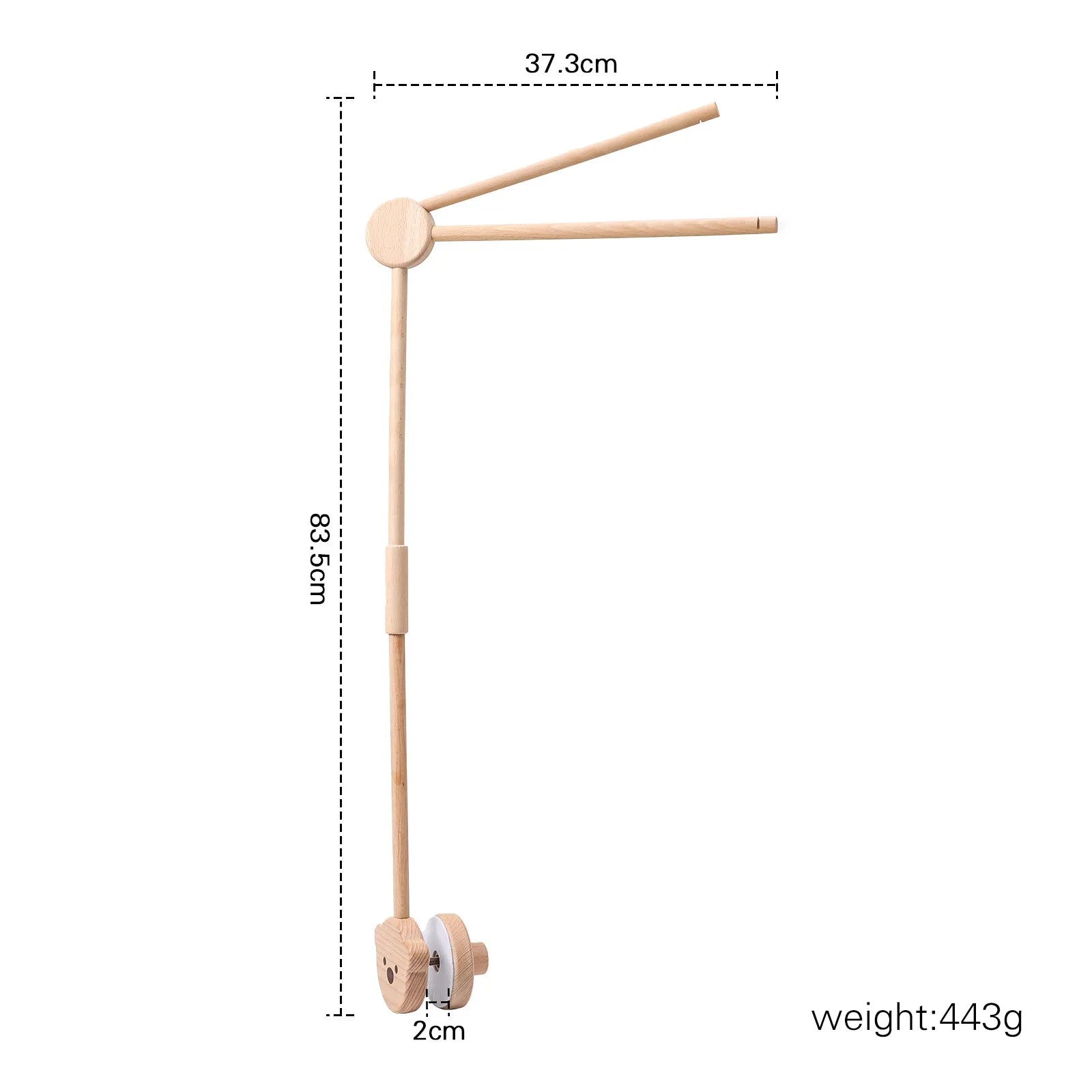 Revolving Music Box For Newborns Baby Crib Imitation Wood Color