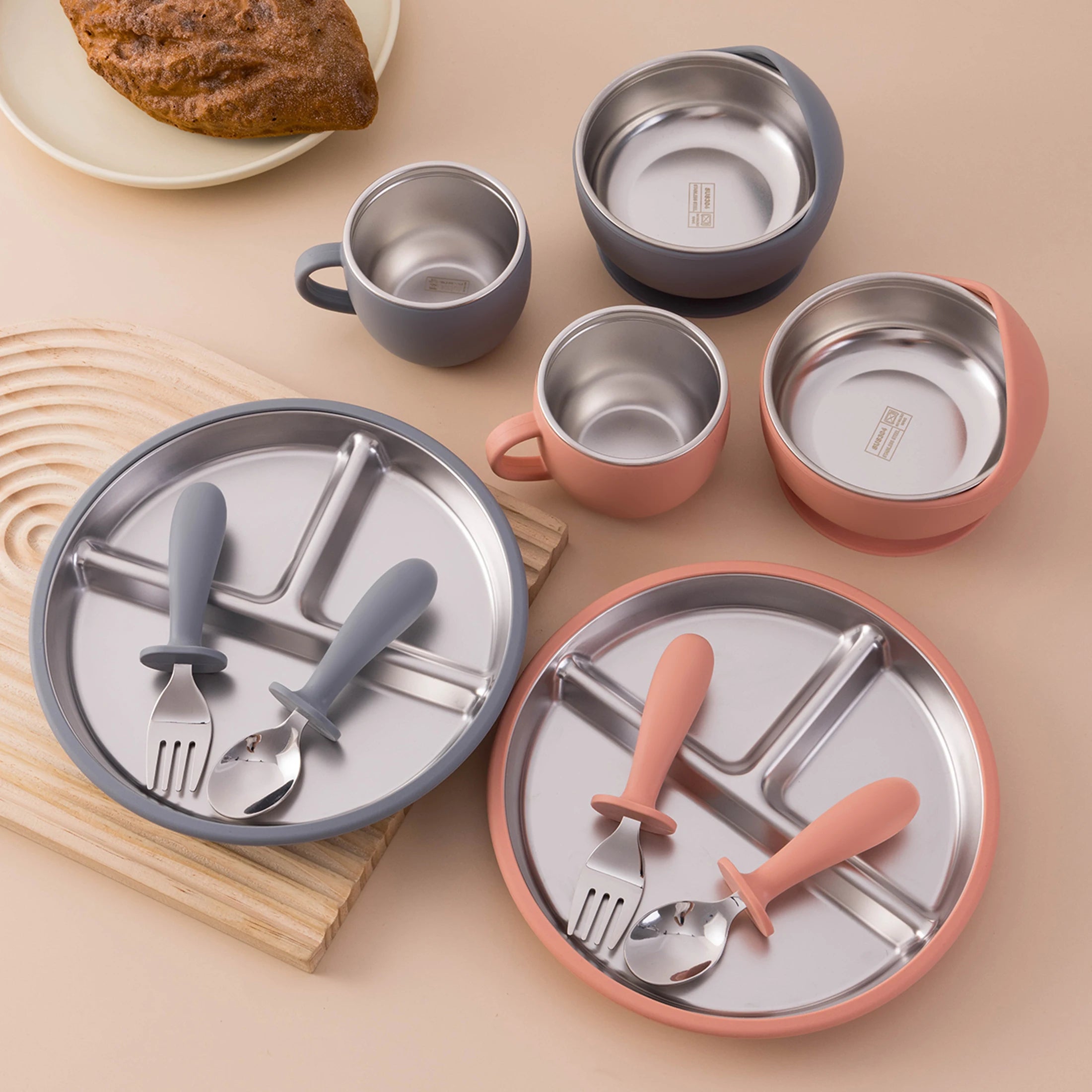 Premium Stainless Steel Feeding Set: The Ultimate 5-Piece Mealtime Collection