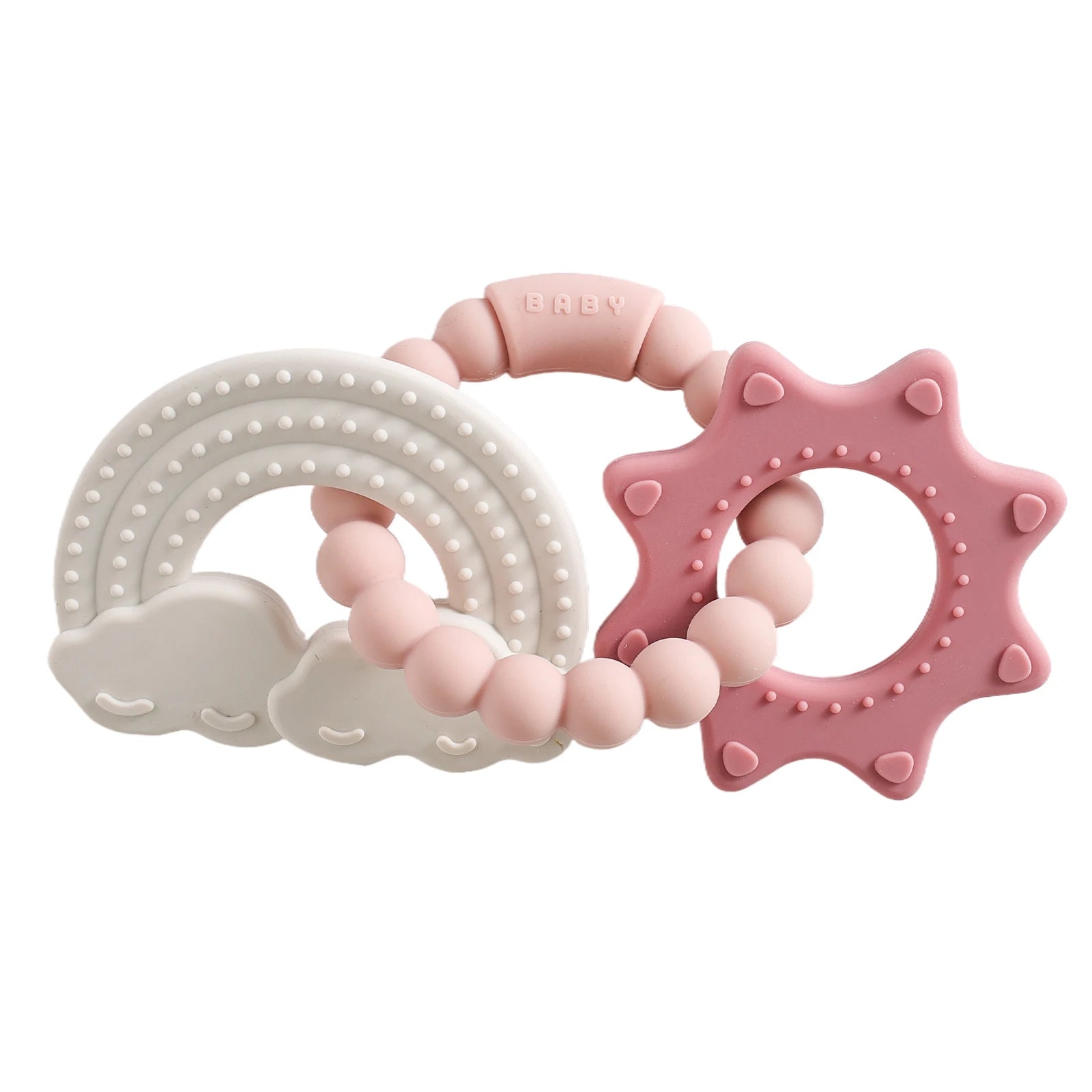 Planet-Theme Silicone Teething Bracelet | 360° Sensory Reach & Molar Relief