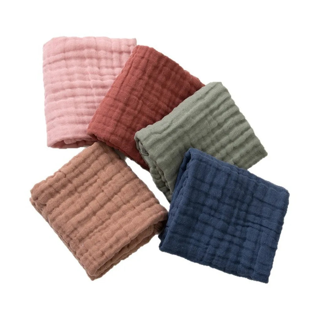 6-Layer Muslin Cotton Burp Cloths | 3-Piece Essential Set