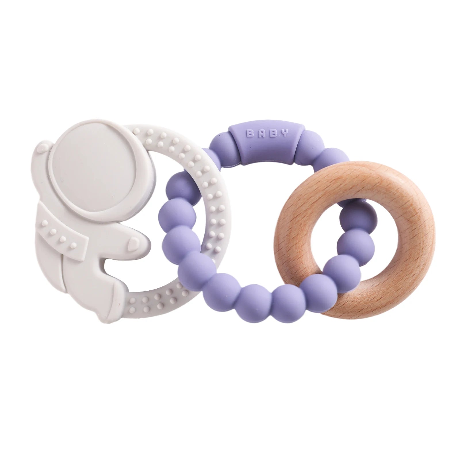 Planet-Theme Silicone Teething Bracelet | 360° Sensory Reach & Molar Relief