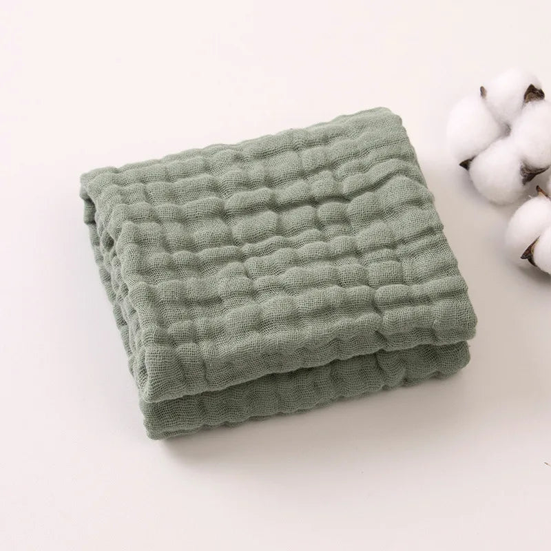 6-Layer Muslin Cotton Burp Cloths | 3-Piece Essential Set