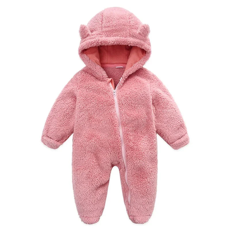Cloud-Fleece Hooded Romper