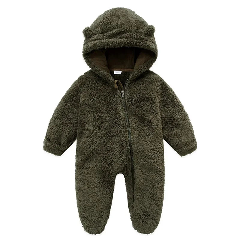 Cloud-Fleece Hooded Romper